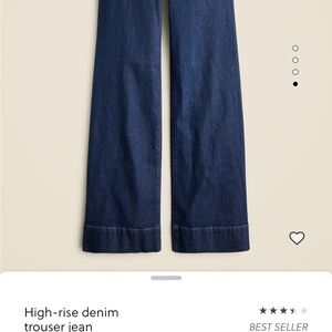 Women's High-Rise Denim Jeans - Blue wide leg trouser jeans